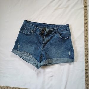 By Rewash Size 5/27 Denim Rolled Hem Shorts